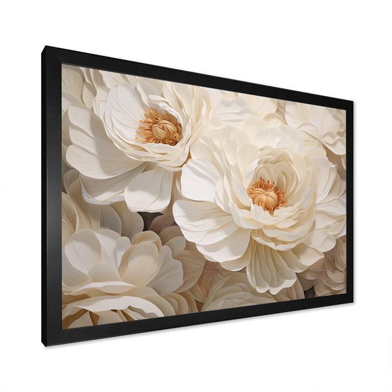 " Ranunculus Radiance Treasure ", 24" H x 32" W x 1" D, Black Single Picture Framed