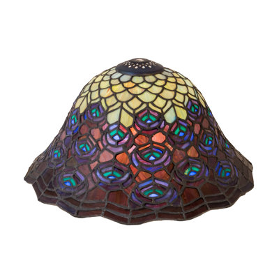 12" Wide Tiffany Peacock Feather Shade