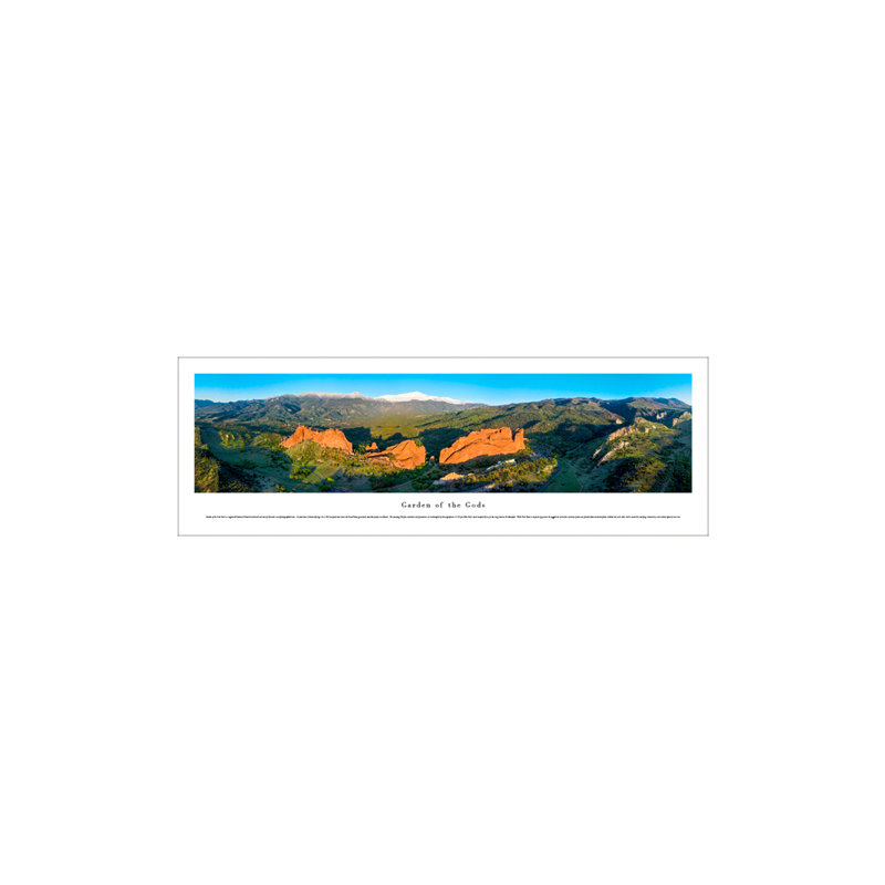 Jardin des dieux, impression panoramique, Sans cadre, H 13,5 po x l 40 po