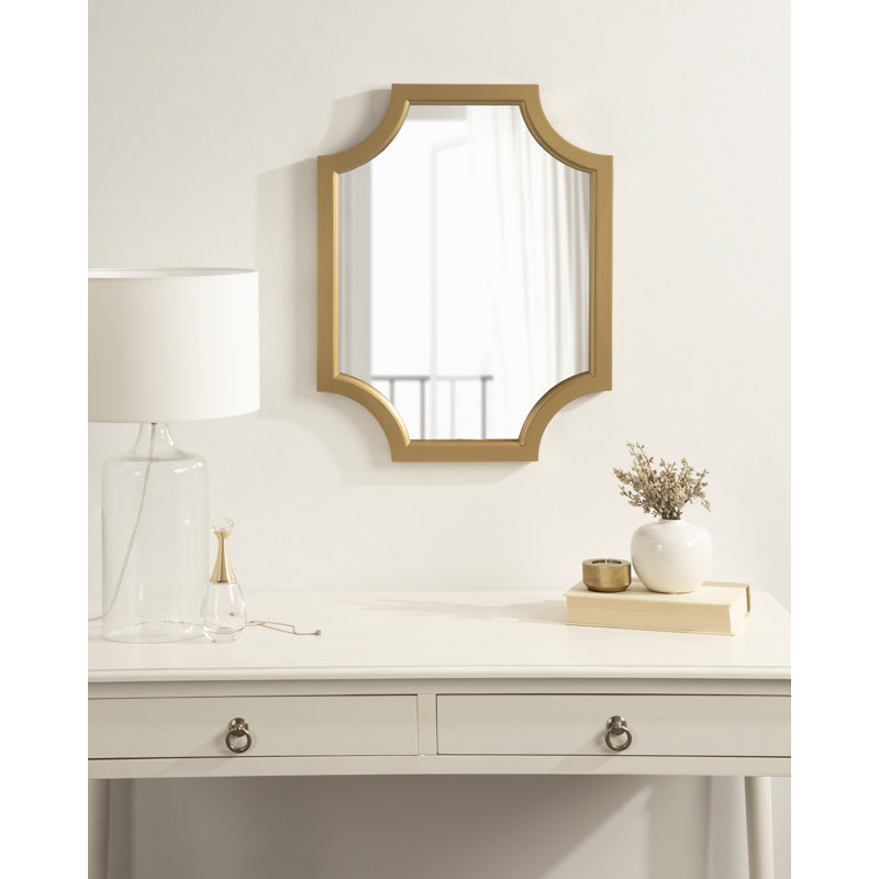 Miroir d'appoint Mertztown Glam, 24 po x 18 po, Or