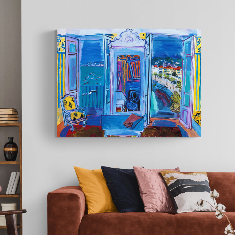 Window Opening On Nice by Raoul Dufy - Wrapped Canvas Print, 31cm H x 41cm W x 4cm D