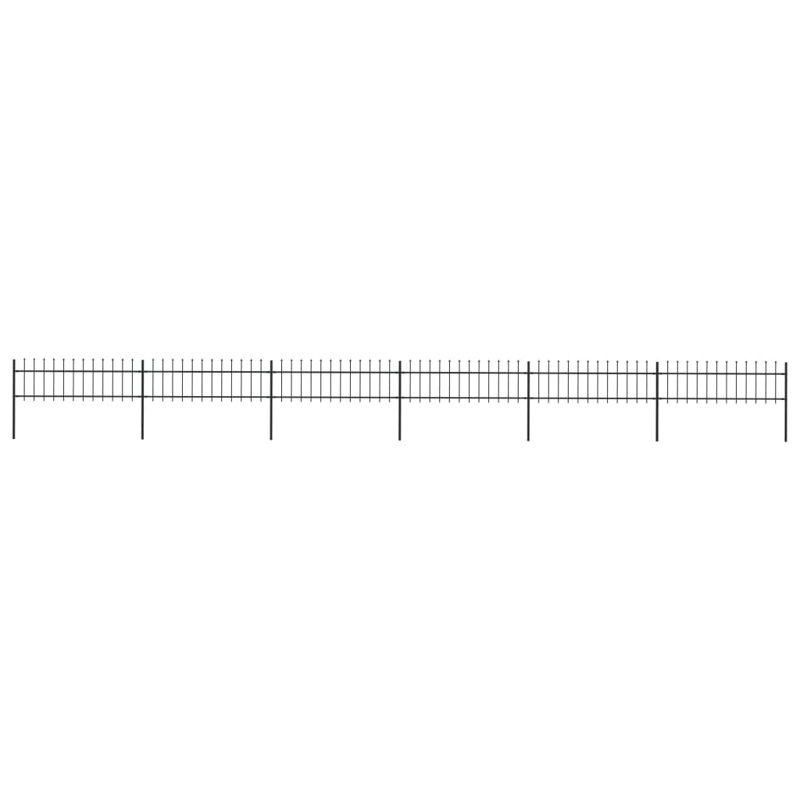 Prattsburgh Garden Fence Spear Top Steel Outdoor Panels Barrier Border Multi Sizes