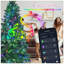 Arbre de Noël vert de 7 pi avec 400 lumières DEL RVB contrôlées par le Wi-Fi, 38 fonctions d'éclairage, synchro de musique et structure à charnières pour une installation facile
