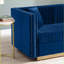 Ensemble de canapé-lit en velours capitonné 2 pièces avec 4 coussins pour le salon Sofas Couches Bleu royal | Velours