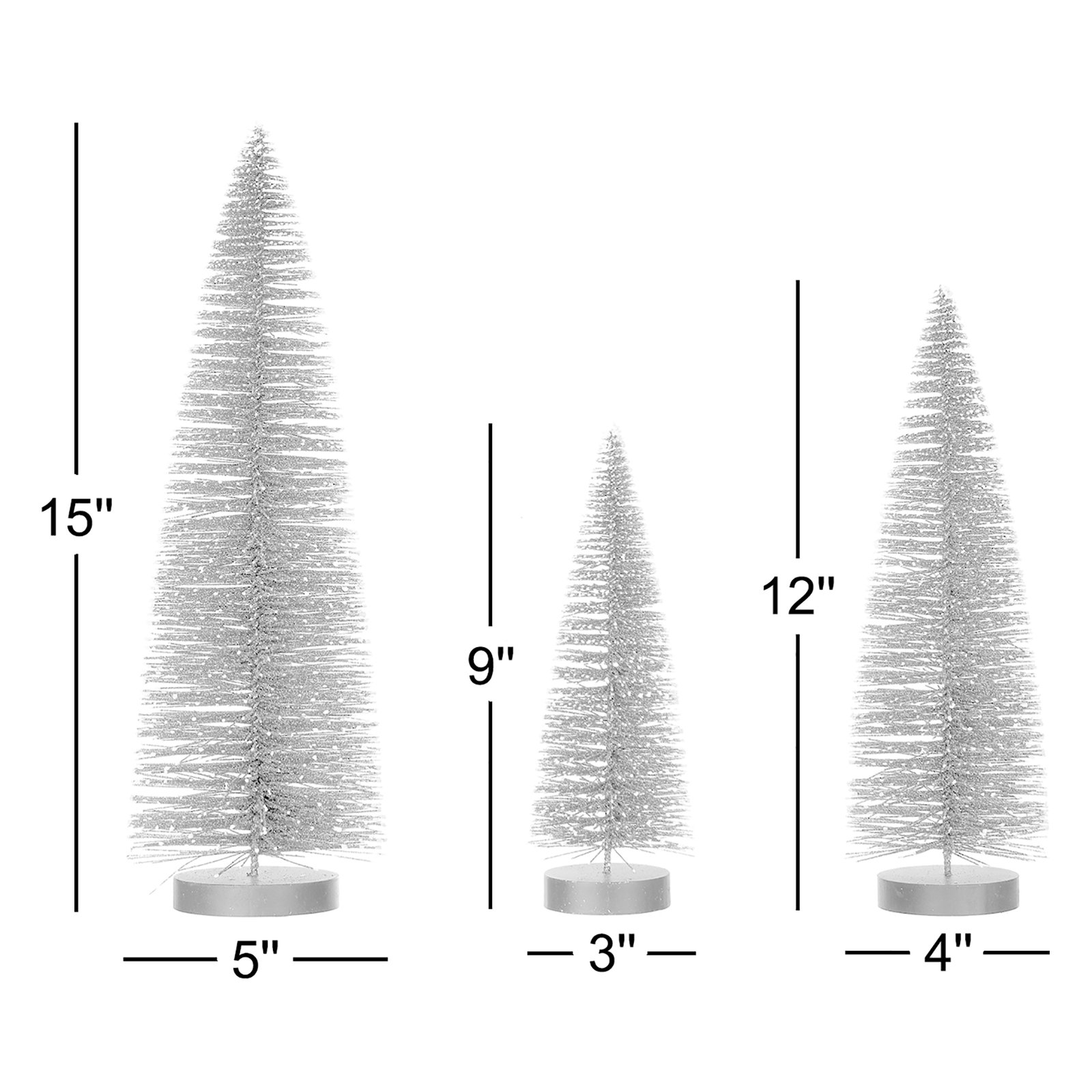 Winter's Song 3-Piece Tabletop Tree Set