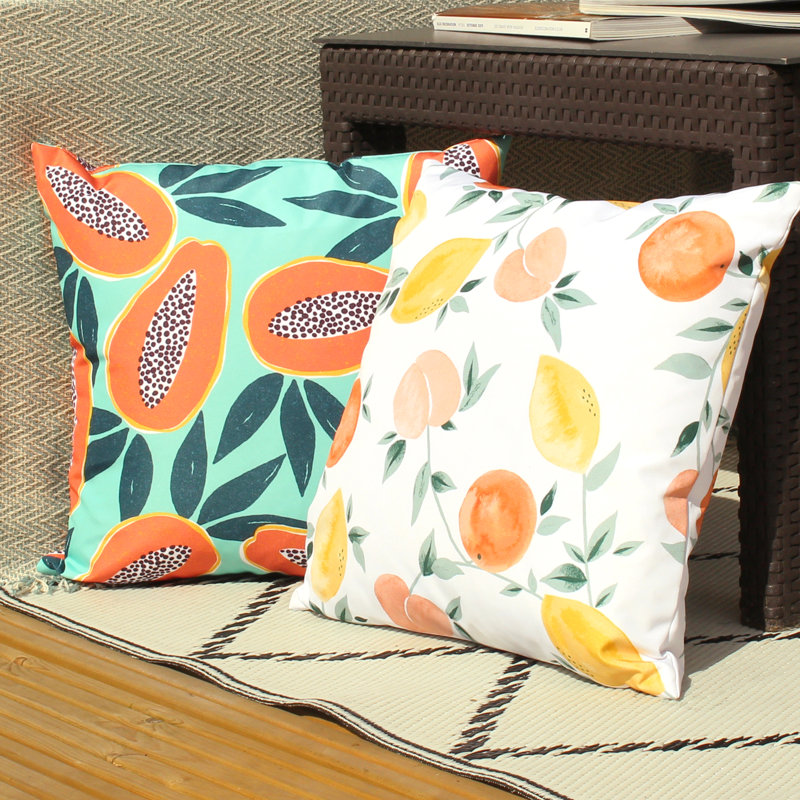 Indoor / Outdoor Floral Square Cushion