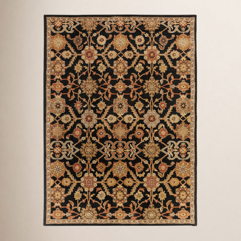 Redwood Hand Tufted Wool Oriental Indoor Rug, Rectangle 4' x 6'
