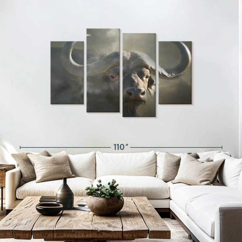 Brampt Cape Buffalo, 48" H x 75" W