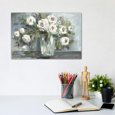 Soft Blooms Still Life by Tre Sorelle Studios - Wrapped Canvas Painting