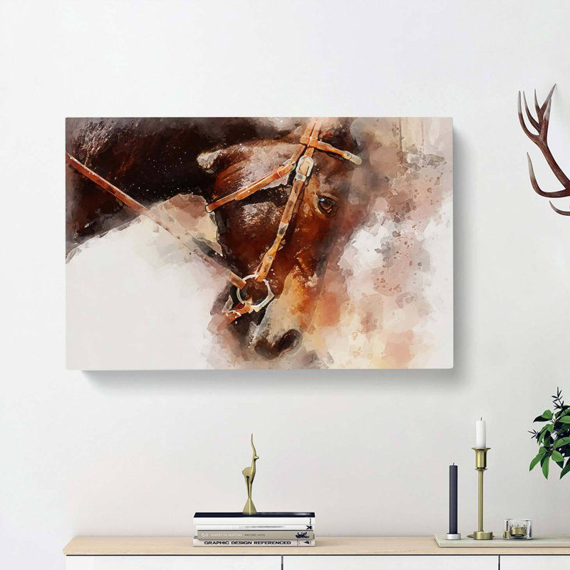 Horse In Abstract - Wrapped Canvas, 35cm H x 50cm W x 3cm D
