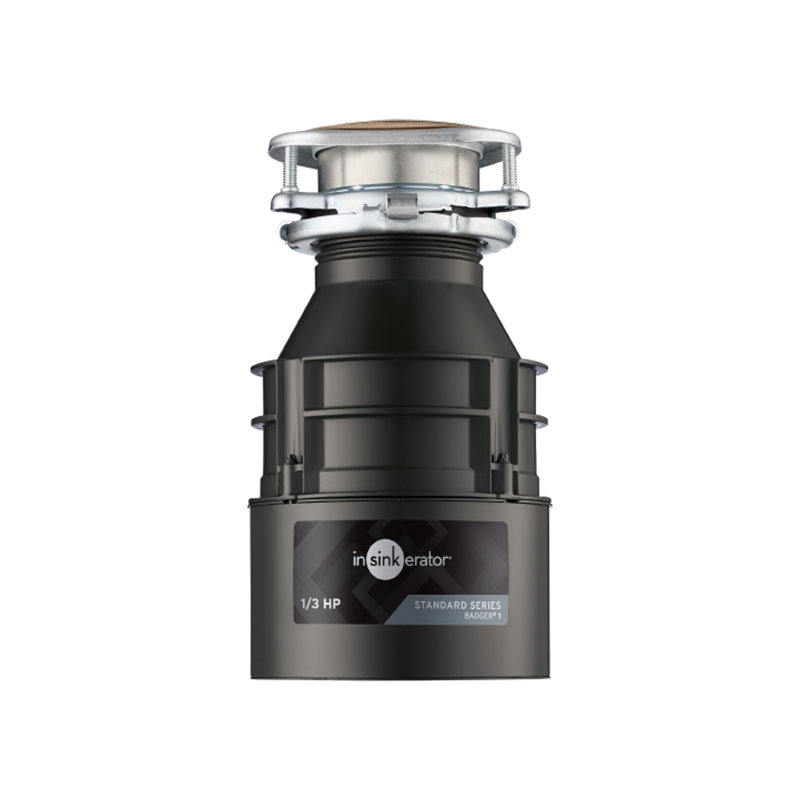 Badger 1/3 HP Continuous Feed Garbage Disposal (With Optional Power Cord), No