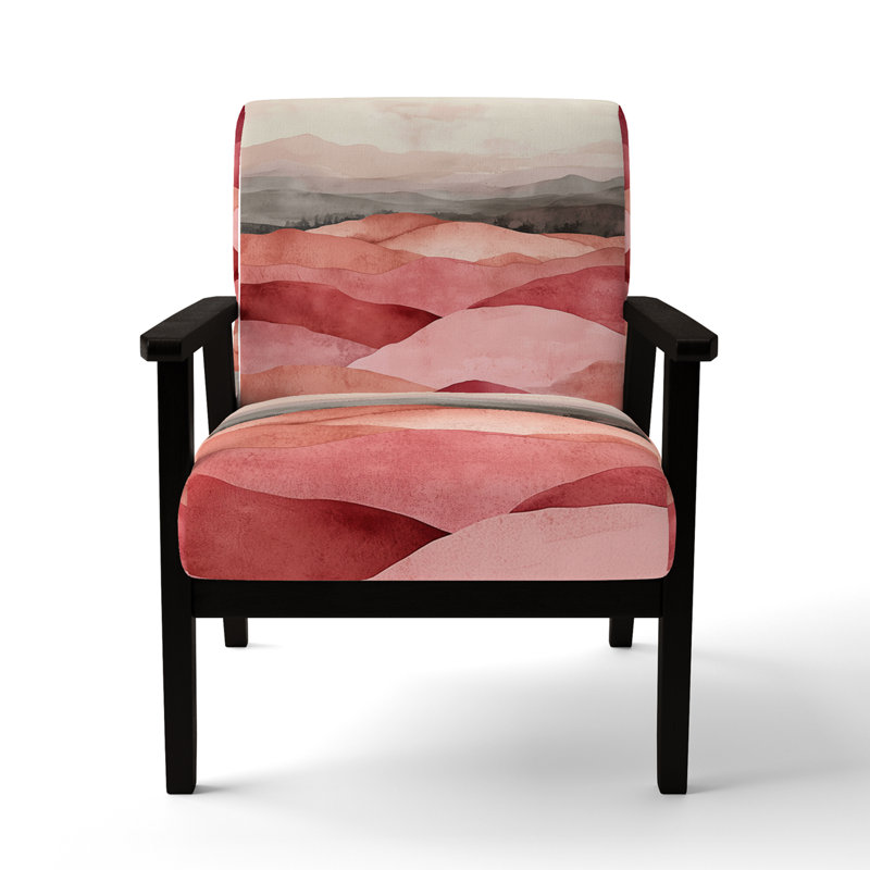 Chaise avec accoudoirs Abstract Landscape Landscape, Accoudoirs carrés noirs