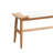 100% Solid Wood Dining Bench - White, Crafted From Natural Oak With Versatile Cane Seat White Handwoven Seat, Fits Different Room Settings