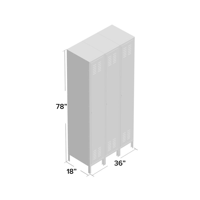 Casier large à 1 étage pour 2 étages ValueMax, L 36 po x P 18 po x H 78 po, Brun clair, Assemblé