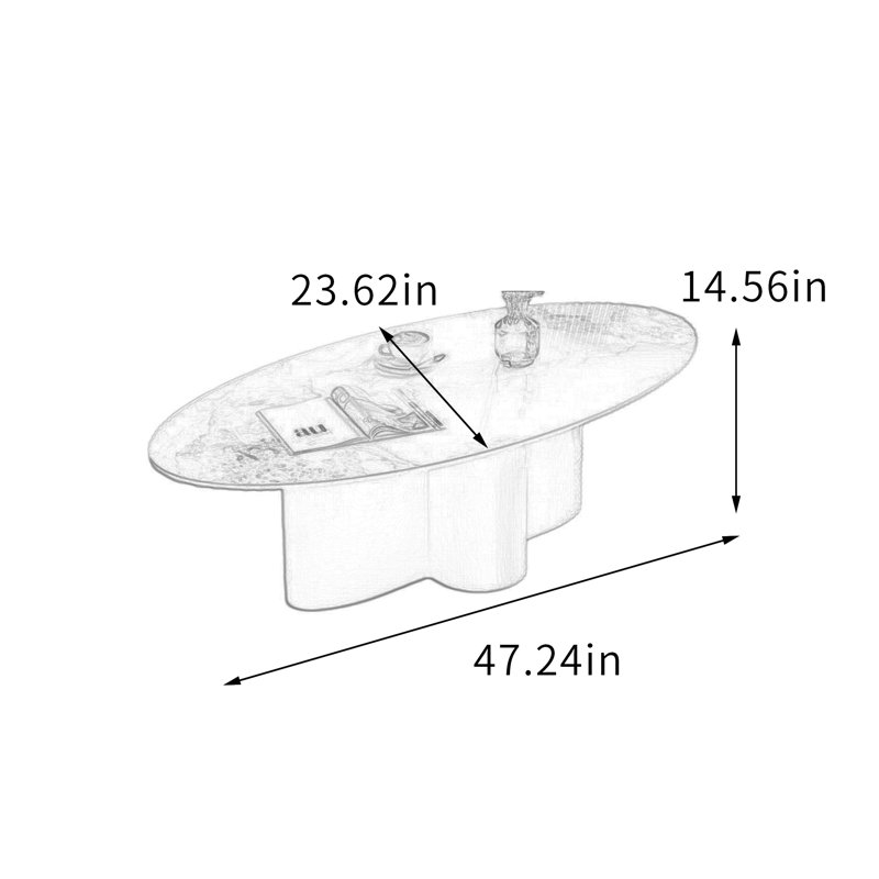 Heilig, 14.56" H x 47.24" L x 23.62" W, Gris / Blanc