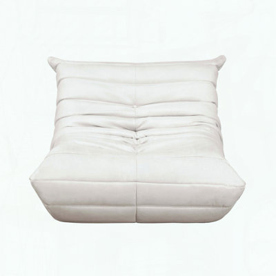 Tufted Floor Accent Chair, Microfiber & High-Resilience Foam