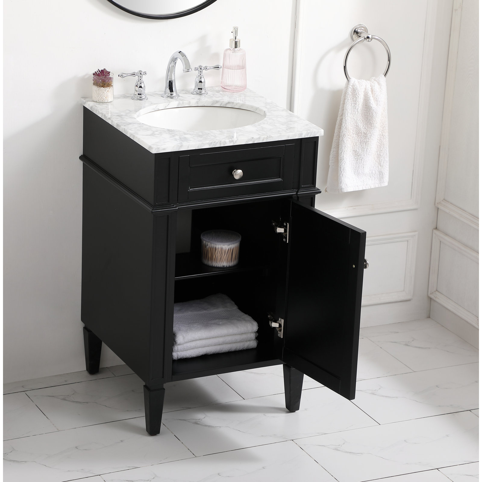 Rivers 21'' Single Bathroom Vanity, Black