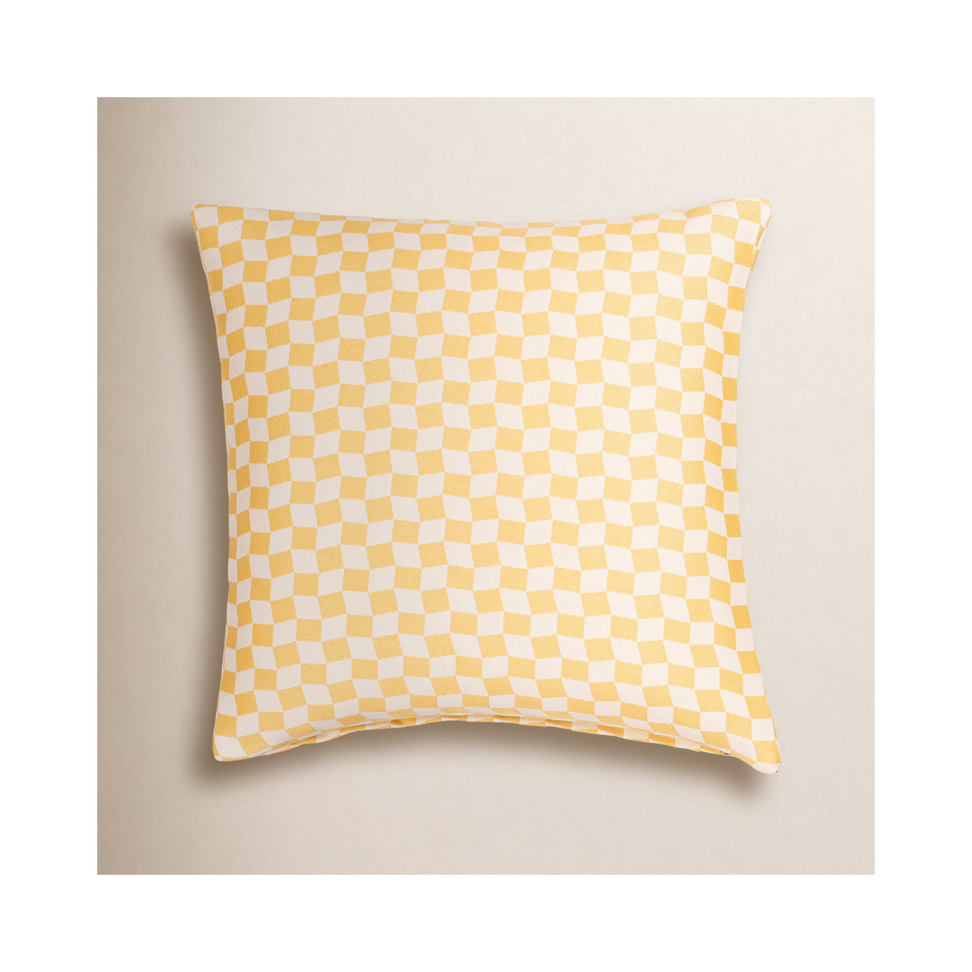 Terrace Accent Pillow, Feather, Green Geometric, Square 18"