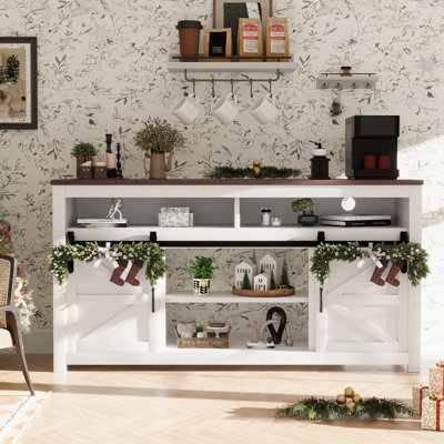 Colley Fireplace TV Stand For Tvs Up To 70", Entertainment Center With 23" Electric Fireplace Includes 12 Color Light Options, TV Stands For Living Room, Bedroom, 58 Inch TV Stand.