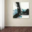 «Black and Teal III», reproduction sur toile tendue-31383836