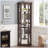 Modern Lighted Glass Curio Display Cabinet With Storage-1952405330