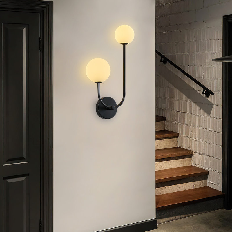 Luminaire de meuble-lavabo Mid Mid Century, Noir mat
