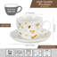 Grande tasse à thé en porcelaine avec soucoupe Honey Bee (450 ml) - ensemble de 2