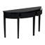 Console avec quatre pieds en pin et tiroir à rayures verticales noires - Surface minimaliste pour 4 surfaces et 3 tiroirs