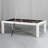 White Billiards 7' Pool Table with Leg Levelers