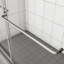 56 - porte de douche de contournement de 60 po x 70 po, verre trempé de 1/4 po, avec poignée et porte coulissante de 70 po, finition polie, protection anti-explosion stable-123108725