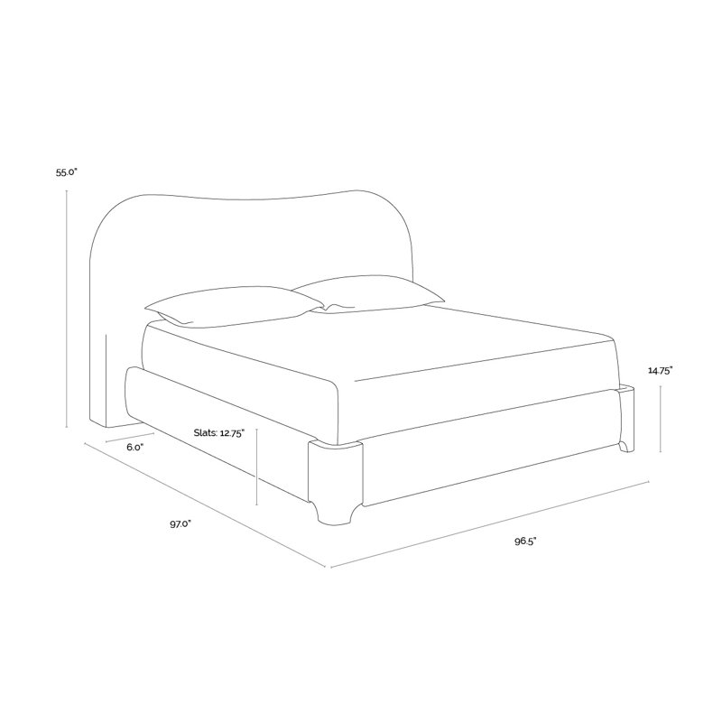 Knowles Upholstered Scalloped Bed
