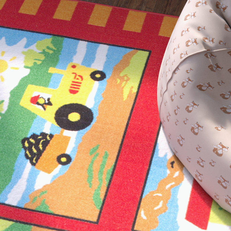 Lenny Rectangle Geometric Handmade Nylon Rug, Rectangle 4'11" x 6'11"