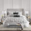 7 Piece Tufted Comforter Set Grey King