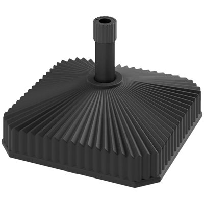 Umbrella Stand – Heavy‑duty Cross Base With Fill Spout & Drain Hole, Hdpe Construction, Weighted With Sand Or Water For Patio, Deck & Garden