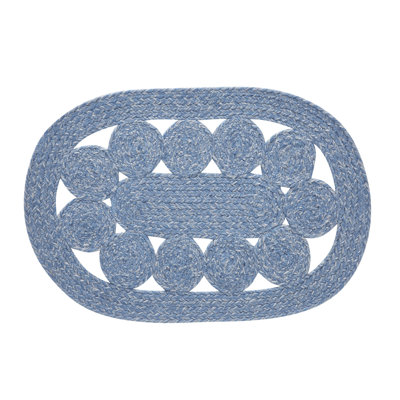 100% Recycled Plastic (PET) Geometric Oval Placemat
