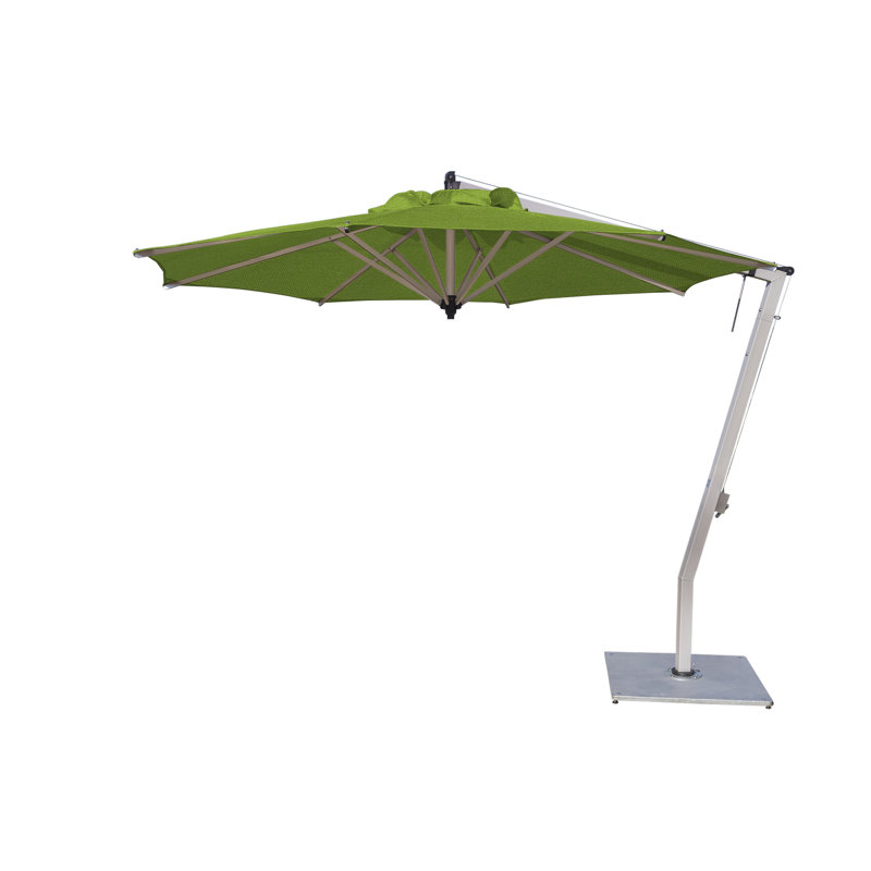 Picollo 10.5' Round Cantilever Umbrella, Macao, Double Stack Metal Plate