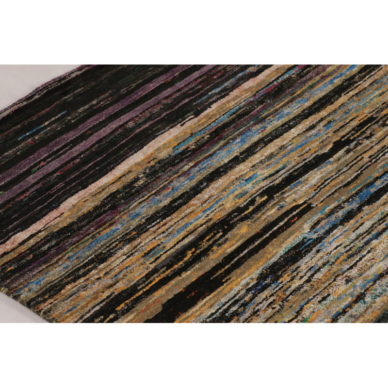 Textural Handmade Kilim Silk Area Rug