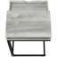Table d'appoint en stratifié gris avec structure en métal noir - tiroir de rangement pour base de chambre à coucher et salon optionnel