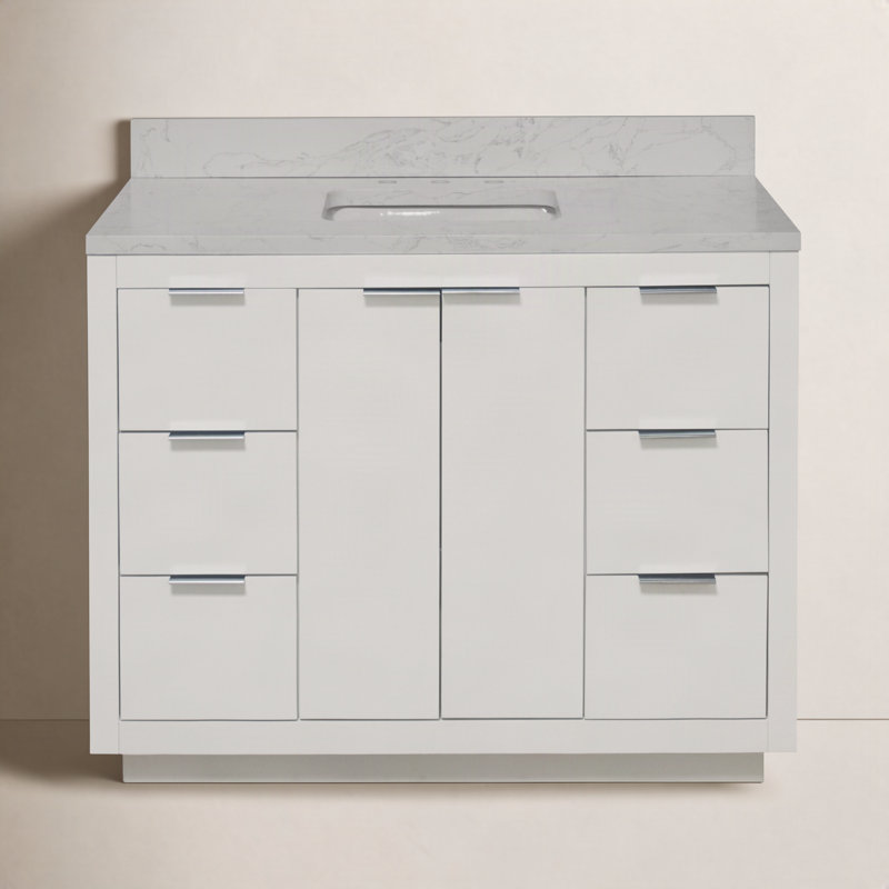 Ensemble de meuble-lavabo simple 48 po Anastazia, Blanc
