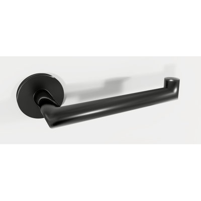 Wall Mounted Toilet Paper Holder in Stainless Steel with Black Finish