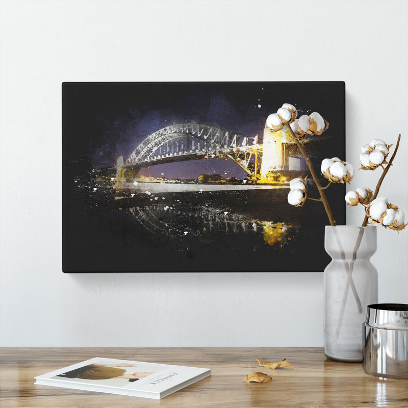 Sydney Harbour Bridge Australia - Wrapped Canvas, 35cm H x 50cm W x 3cm D