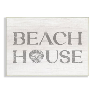 Motif de coquillages de plage rétro «Beach House» par Lil 'Rue - impression