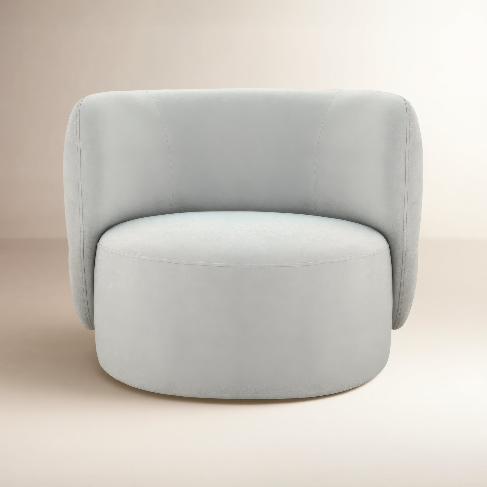 Marcello Swivel Accent Chair, Vesper Dove Velvet
