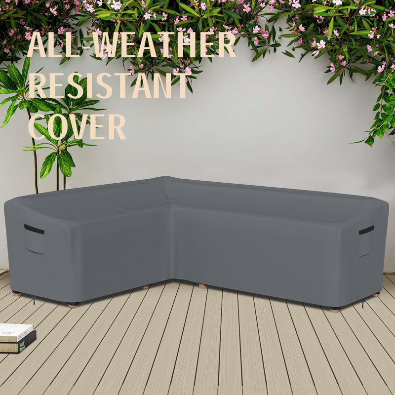 Patio Sectional Cover, Heavy-Duty Waterproof UV-Resistant Outdoor Furniture Cover, 31" H x 104" W x 32" D