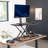 Black Single Top Desk Riser