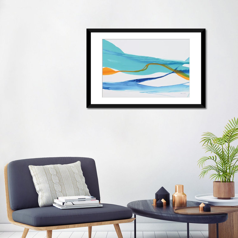 « near cold lake », reproduction d’art sur toile tendue, H 24 po x l 32 po x P 1 po, Papier d'art encadré noir, Blanc