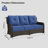 Outdoor Wicker 3-Seat Patio Sofa, Luxury Patio Furniture with High Back & 73.82'' Wide Armrests-1610042435