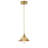 1-lamp gradient brown adjustable glass pendant light