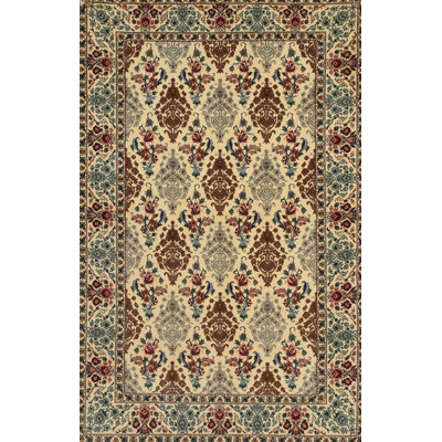 Tapis gris/crème/bleu traditionnel McGillicuddy