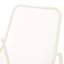 Chaises de pavillon d'été en fer blanc mat empilable, 26,49 po X P 22,15 po, chaise en fer 7,64 lb Enjoy, 26